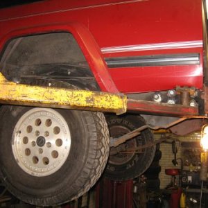 MJ trailer on lift