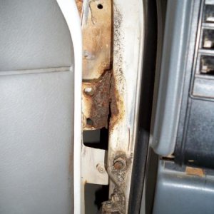 Whats left of my drivers side door hinge :(