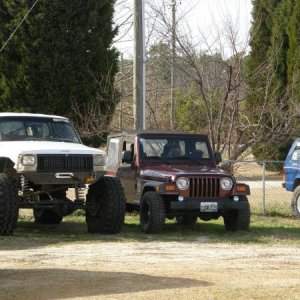 Ghost on 42" beside my TJ on 31"..over in the right hand corner OldBlue on 33"