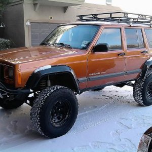 XJ in the Texas snow