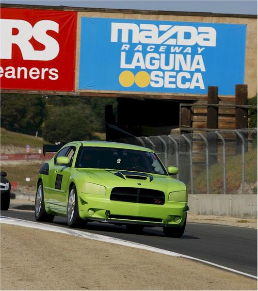 Coming up the hill to turn 6 at Laguna Seca - there are few tracks to compare to this one - none have the elevation changes.