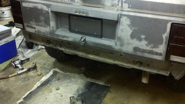 Removed old rear bumper