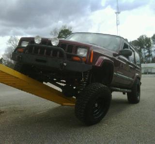Right after putting on the RC 4.5" Long Arm kit with sway bar disco'd.
