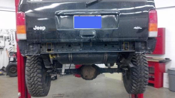 Stock Rear Bumper Removed